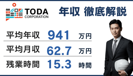 戸田建設の平均年収は941万円！低い噂は嘘？役職別給与・ランキング・転職難易度を徹底解説