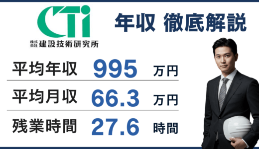 【2026年版】建設技術研究所の年収は995万円！役職別・総合職の給与を解説
