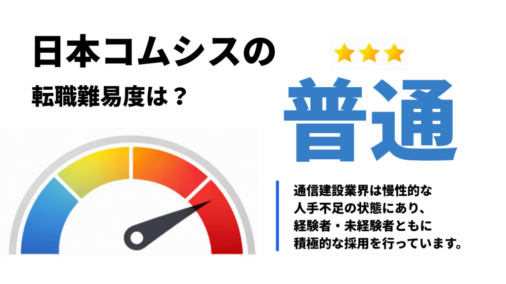 日本コムシスの転職難易度は？