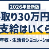 手取り30万円の総支給はいくら？額面・年収・生活費シミュレーション解説