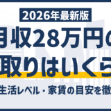 月収28万の手取りは22万円|生活レベルと後悔しない選び方